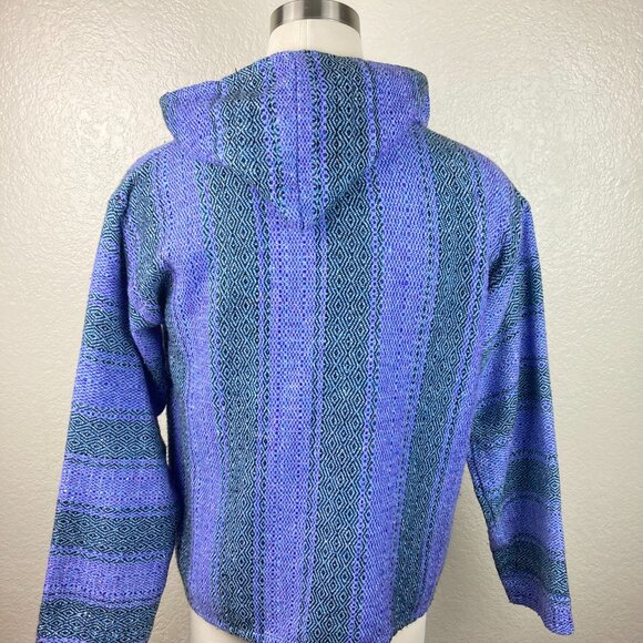 Molina Baja Men's Purple & Green Woven Full Zip Hoodie Sweater Sz L (42-44) - Picture 7 of 10